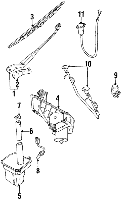 Wiper & Washer Components for 1995 Jaguar Vanden Plas #0