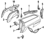 10193075 - Body: Inner Panel for Buick: Commercial Chassis, Roadmaster | Chevrolet: Caprice | Oldsmobile: Custom Cruiser Image