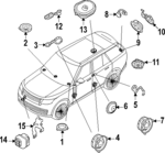 LR171660 - : 2022-2023 Land Rover - Sound Simulator Bracket for Land Rover: Range Rover, Range Rover Sport Image