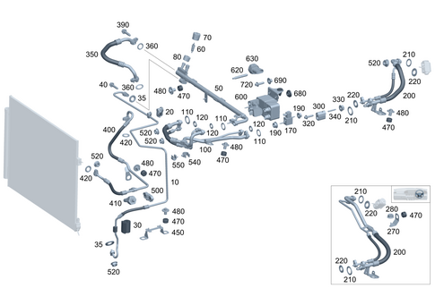 Refrigerant Line Routing for 2025 Mercedes-Benz G580 #0
