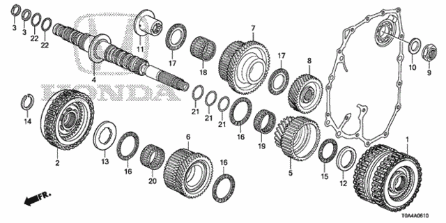 AT Secondary Shaft - Clutch (Low-3rd) (2nd) (5AT) for 2013 Honda CR-V #0