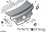 41007373848 - Bodywork: Right Trunk Lid Hinge for BMW Image