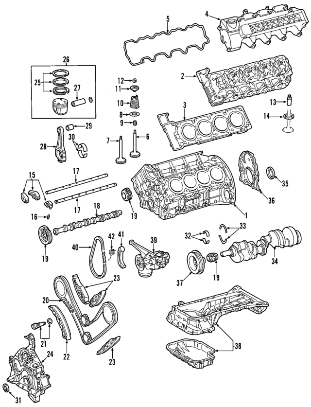 1130102020 - Engine: Cylinder Head for Mercedes-Benz Image
