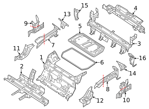 Rear Floor & Rails for 2019 Smart EQ fortwo #0