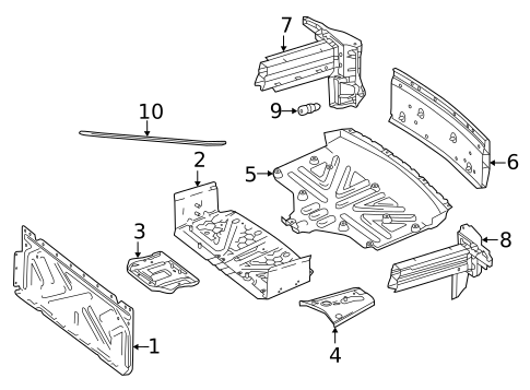 Rear Floor & Rails for 2013 Mercedes-Benz SL63 AMG #0