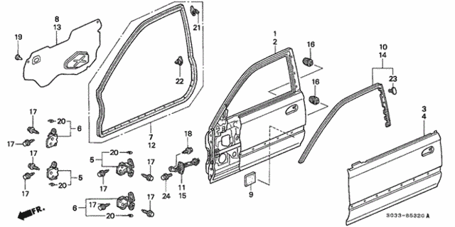 Door Panel for 1997 Honda Civic #0