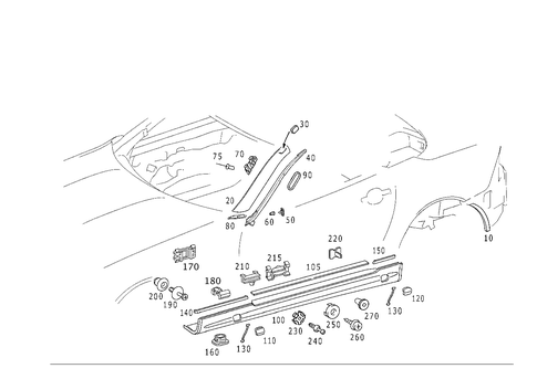 Outside Attachment Parts for 1999 Mercedes-Benz SLK230 #0