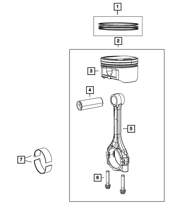 « 68262329AD – Engine : Piston Trousse De Segment pour Mopar Image »