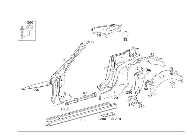 282364 - Side Panels: Rivet Nut for Mercedes-Benz Image image