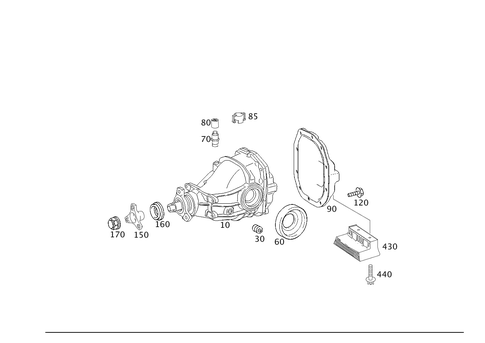 Rear Axle Housing with Differential for 2009 Mercedes-Benz E320 #0