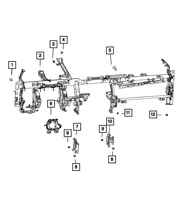 6512975AA - Interior Trim: Hex Head Bolt And Washer for MOPAR Image