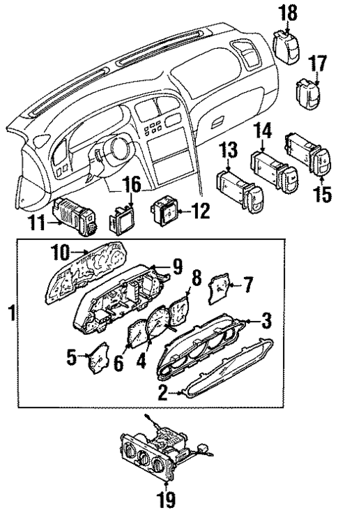 Instruments & Gauges for 1998 Kia Sephia #0