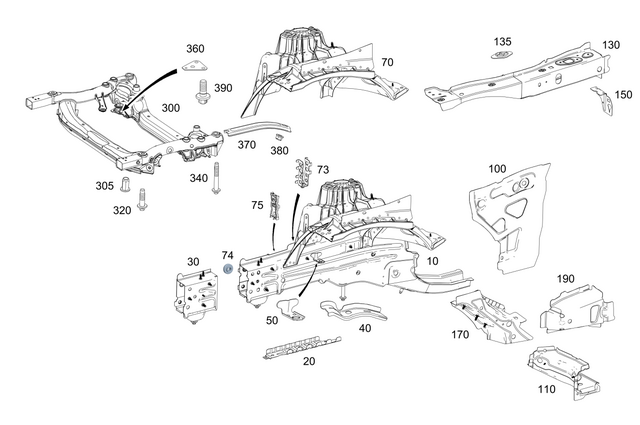 6253 - Front-End Assembly, Front Panel: Rivet Nut for Mercedes-Benz: AMG GT 43, AMG GT 53, AMG GT 63, AMG GT 63 S, AMG GT 63 S E Performance, C350e, C400, C43 AMG, C450 AMG, C63 AMG, C63 AMG S, CLS400, CLS450, CLS53 AMG, CLS550, CLS63 AMG, CLS63 AMG S, E250, E300, E350, E400, E43 AMG, E450, E53 AMG, E550, E63 AMG, E63 AMG S, Maybach S550, Maybach S560, Maybach S600, Maybach S650, S450, S550, S550e, S560, S600, S63 AMG, S65 AMG, SL400, SL450, SL550, SL63 AMG, SL65 AMG Image image