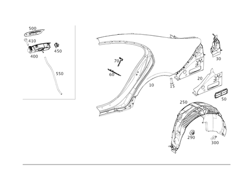 Rear Fender for 2021 Mercedes-Benz CLS53 AMG #0