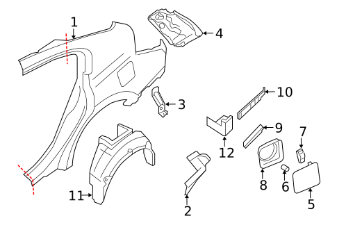 Bumper & Components - Rear for 2012 Nissan Altima #1