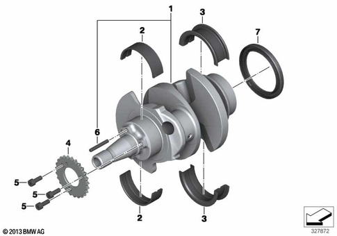 Crankshaft with Bearing for 2012 BMW-Motorrad R 1200 RT #0