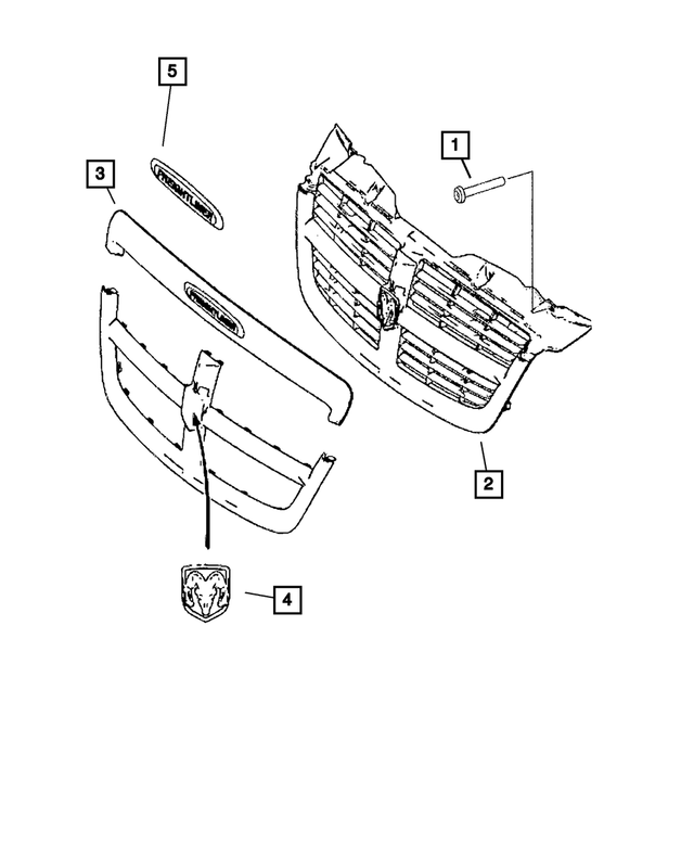 1GY48DX9AA - Cooling: Radiator Grille for Mopar Image