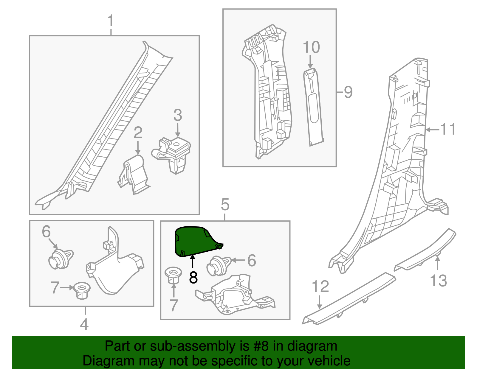 パーツ TOOM 2020-2023 Mazda CX-5 or CX-9 Seat Track End Cover OEM