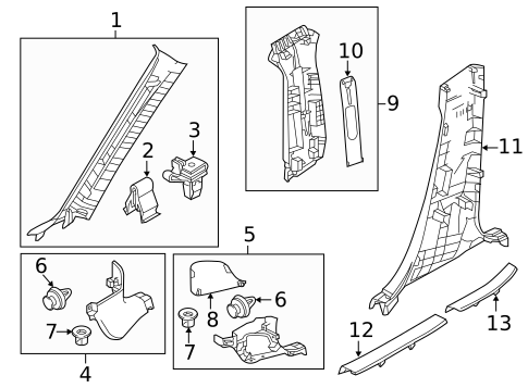 Interior Trim - Pillars for 2016 Mazda 6 #0
