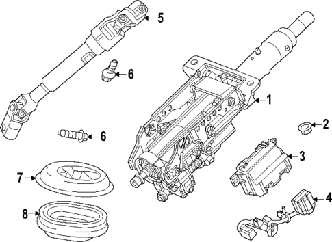 Steering Column Assembly for 2025 Chevrolet Traverse #0