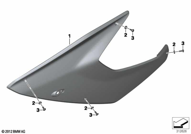 46638528609 - : Fairing Side Section, Left - Rohteil/Blank for BMW-Motorrad Image