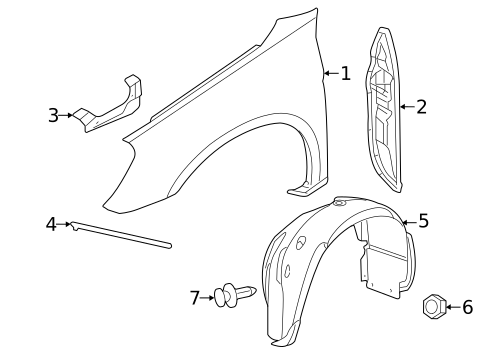 Fender & Components for 2010 Chrysler Sebring #0