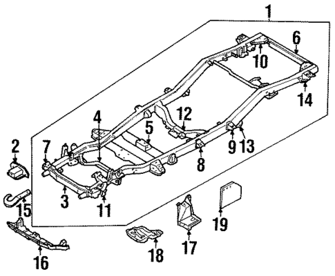 Frame & Components for 1991 Isuzu Rodeo #0