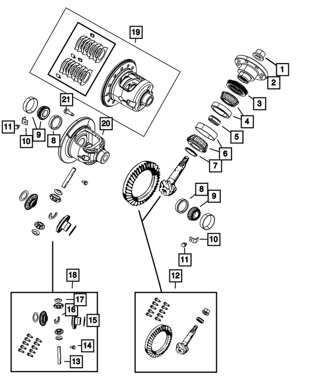 52111612AB - Rear Axle; Corporate 235 MM; Differential and Drive Line: Drive Pinion Bearing Shim for Mopar Image