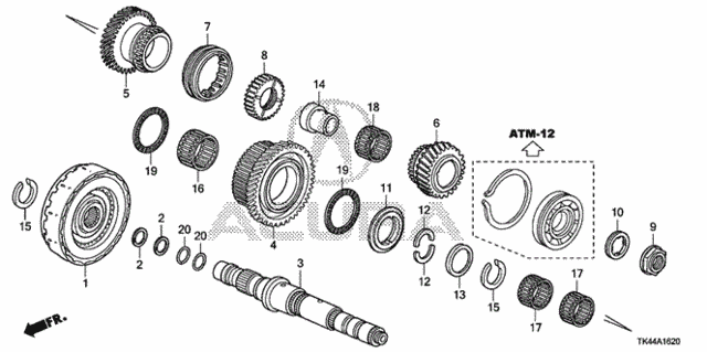 AT Third Shaft - Clutch (4th) (6AT) for 2012 Acura TL #0