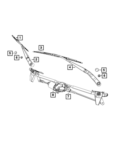 Wiper and Washer System for 2017 Jeep Compass #5