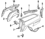 10193075 - Body: Inner Panel for Buick: Commercial Chassis, Roadmaster | Chevrolet: Caprice | Oldsmobile: Custom Cruiser Image