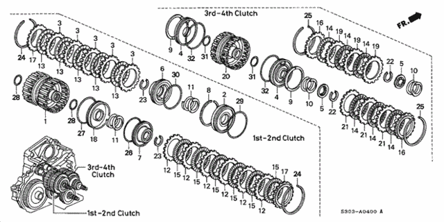 AT Clutch for 1998 Honda Prelude #0