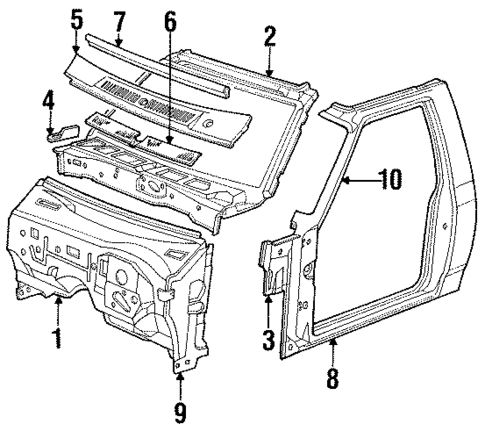 Side Panel & Components for 1989 Dodge Dakota #0