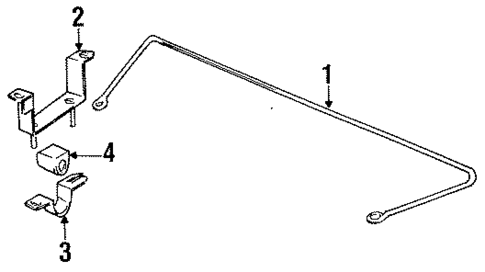 Stabilizer Bar & Components for 1988 Nissan Sentra #2