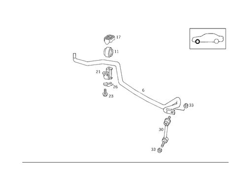 Torsion Bar, Front for 1999 Mercedes-Benz E430 #1