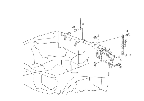 Crossmember Below Instrument Panel for 1989 Mercedes-Benz 300TE #1