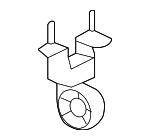 8K0253144E - Exhaust: Intermediate Pipe Hanger for Porsche: Macan Image