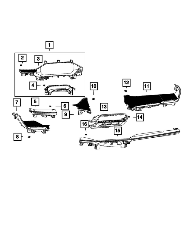 7LZ162X7AA - : Instrument Panel Bezel for Mopar Image