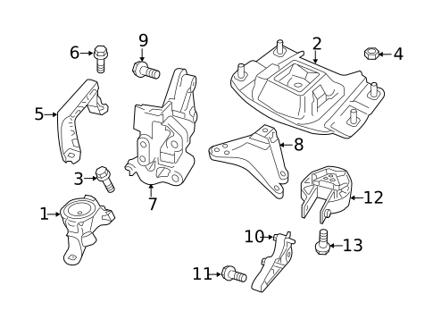 Engine & Trans Mounting for 2011 Volvo S40 #0