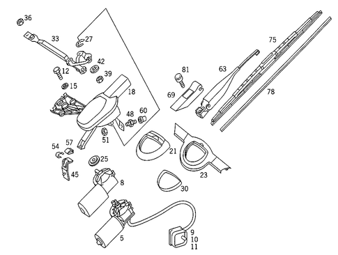 Pane Wiper for 1988 Mercedes-Benz 300E #0