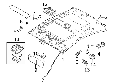 Interior Trim - Roof for 2017 Kia Forte #0