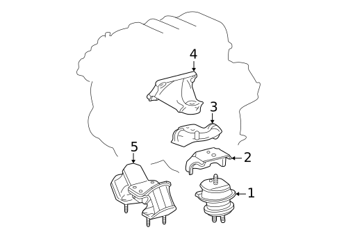 Engine & Trans Mounting for 2007 Lexus SC430 #0