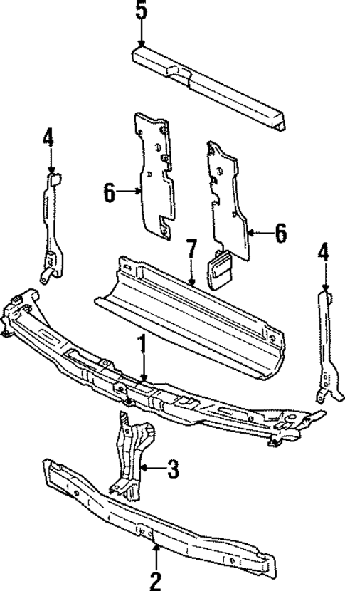 Radiator Support for 1997 Suzuki Sidekick #0