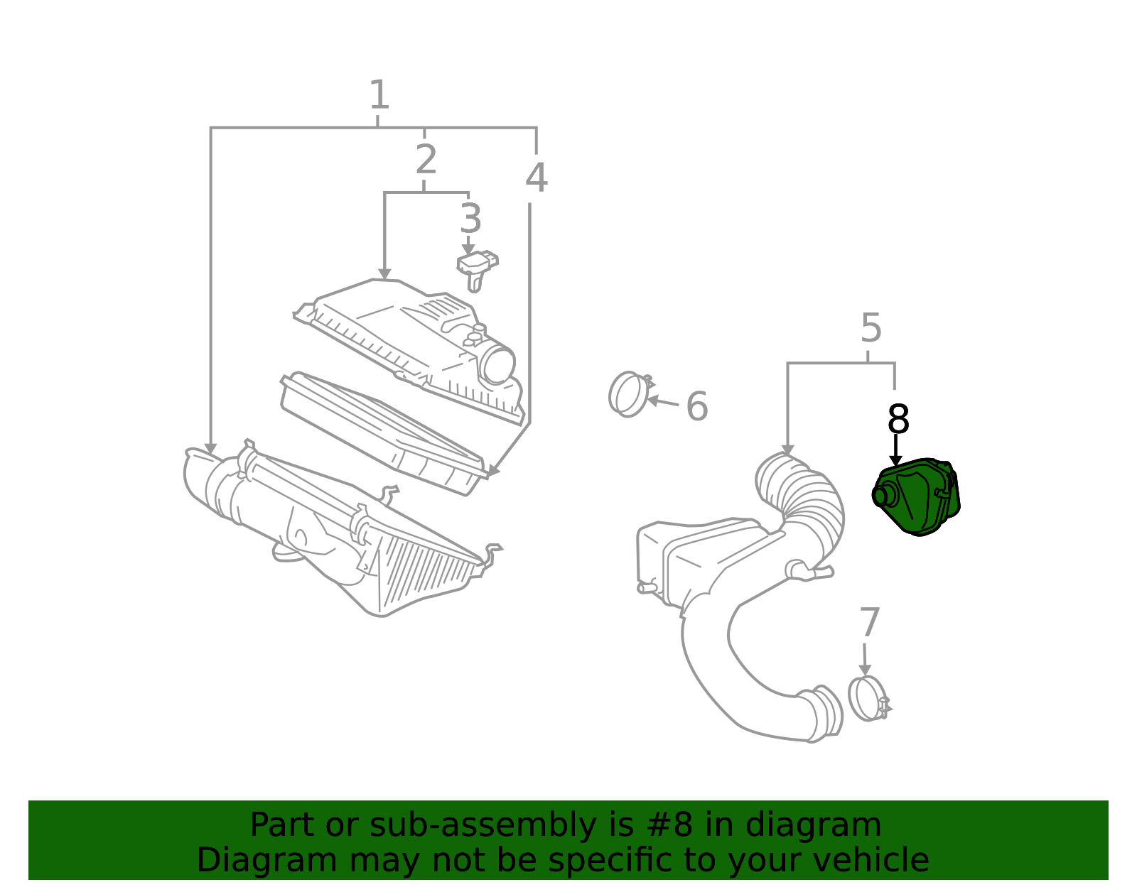 2005-2009 Lexus GX470 Engine Air Intake Resonator 17893-50060 | OEM ...