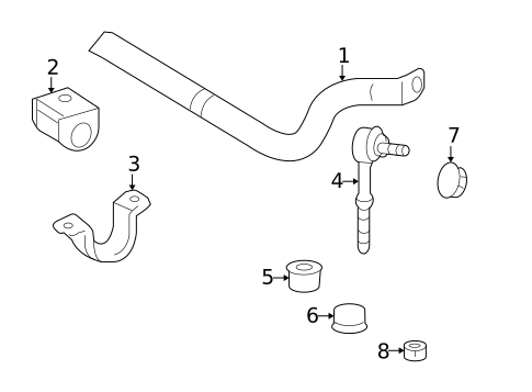 Stabilizer Bar & Components for 2010 Lexus HS250h #0