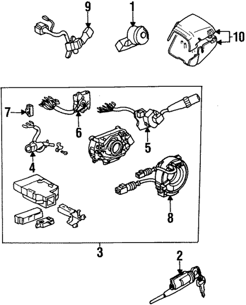 Shroud, Switches & Levers for 1998 Toyota Supra #0