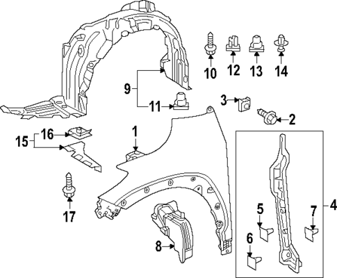 Fender & Components for 2025 Toyota Corolla Cross #0