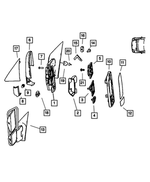 68100211AA - Doors, Door Mirrors and Related Parts: Outside Rearview Mirror, Left for Mopar Image