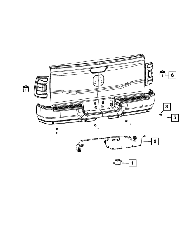 52112735AE - Electrical: Rear Bumper Wiring for Mopar Image
