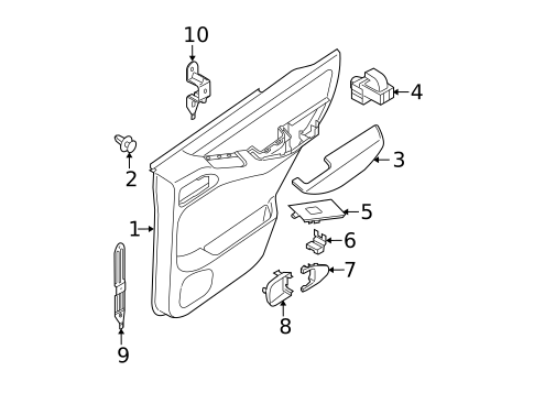 Interior Trim - Rear Door for 2009 Nissan Xterra #0